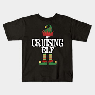 Cruising Elf Matching Family Group Christmas Party Pajamas Kids T-Shirt